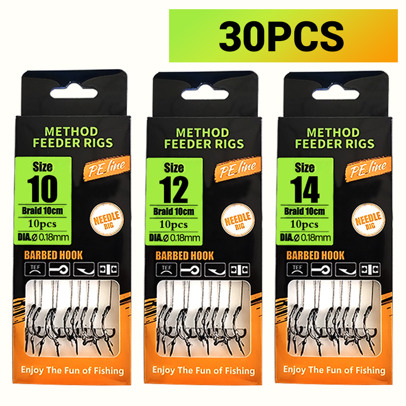 Fishing Hook Barbless - Aparejos de pesca de carpa preatados,