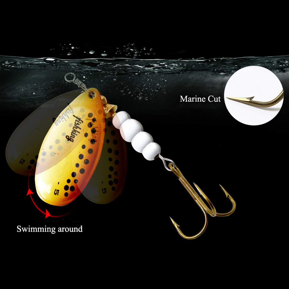 Fishing Hook Treble - 1 Uds cebo giratorio 3,9/4,6/7,4/10,8/15g señuelo