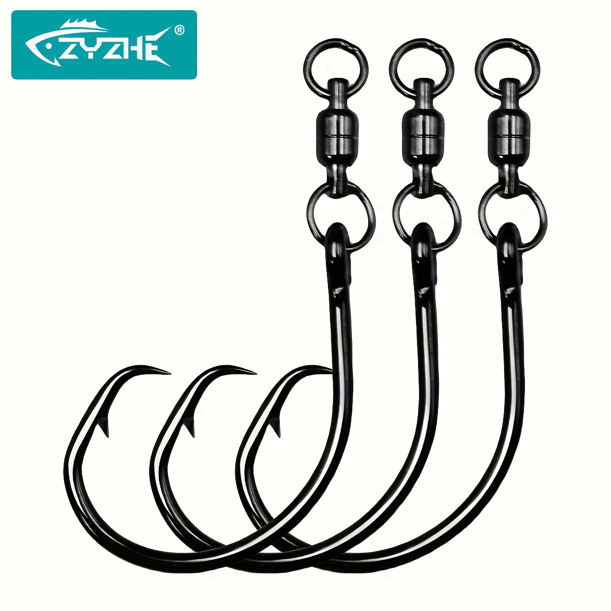 Fishing Hook Offset - ZYZHE 3/6/9 piezas Anzuelos Circulares con