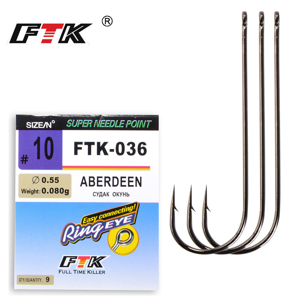 Fishing Hook Offset - FTK-anzuelos de pesca de mar ABERDEEN
